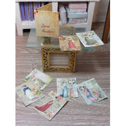 Doll Houses 1:12. Folder with Victorian illustrations. jane austin