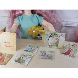 1/6 scale dolls. Folder with Victorian illustrations. jane austin