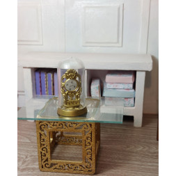 Dolls 1:6 BJD. Golden clock inside bell. Luxury