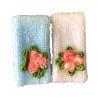 Dollhouse 1:12. Set of two towels with flowers.