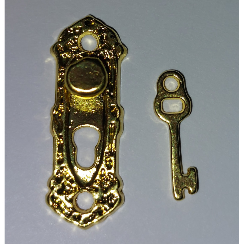 Dollhouse 1:12. Door handle with key.