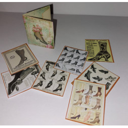 Dolls 1:6. Folder with advertising VICTORIAN SHOES.