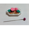 Dollhouse 1:12. Lot of 2 Valentine's Day cupcakes