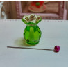 Dollhouse 1:12. Vase for flowers. GREEN