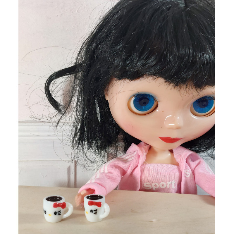 Dolls 1:6 Blythe. Lot 2 cups Hello Kitty