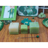 Dollhouse 1:12. Lot 3 real candles. GREEN