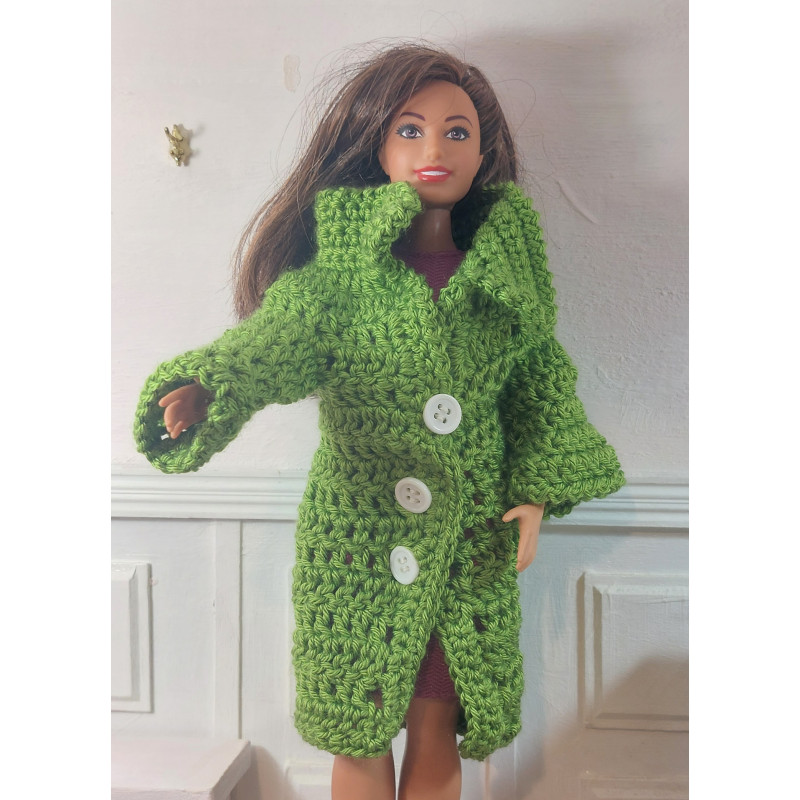 Dolls 1:6. Crochet coat. Handmade