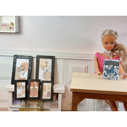Dolls 1:6. Assorted images to frame. MINIMALISTS.