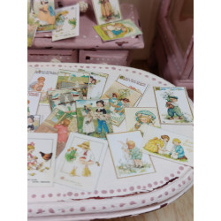 Échelle de maison de poupée 1:12. Lot 100 cartes postales PÂQUES