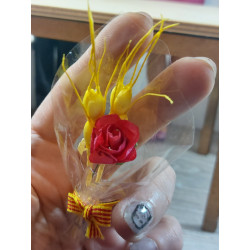 Dolls 1:6.Rose of Sant Jordi. RED YELLOW SPIKE