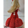 Dolls 1:6. Dress with crochet headband. Handmade