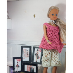 Dolls 1:6. Barbie. Lot of 4 paintings CHIC RAIN