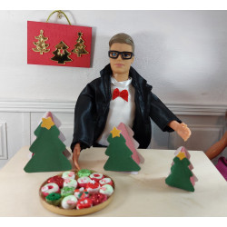 1:6 scale dolls. Set 3 tree boxes. CHRISTMAS.
