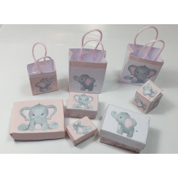 1:6 dolls. Gift boxes and bags set. ELEPHANT