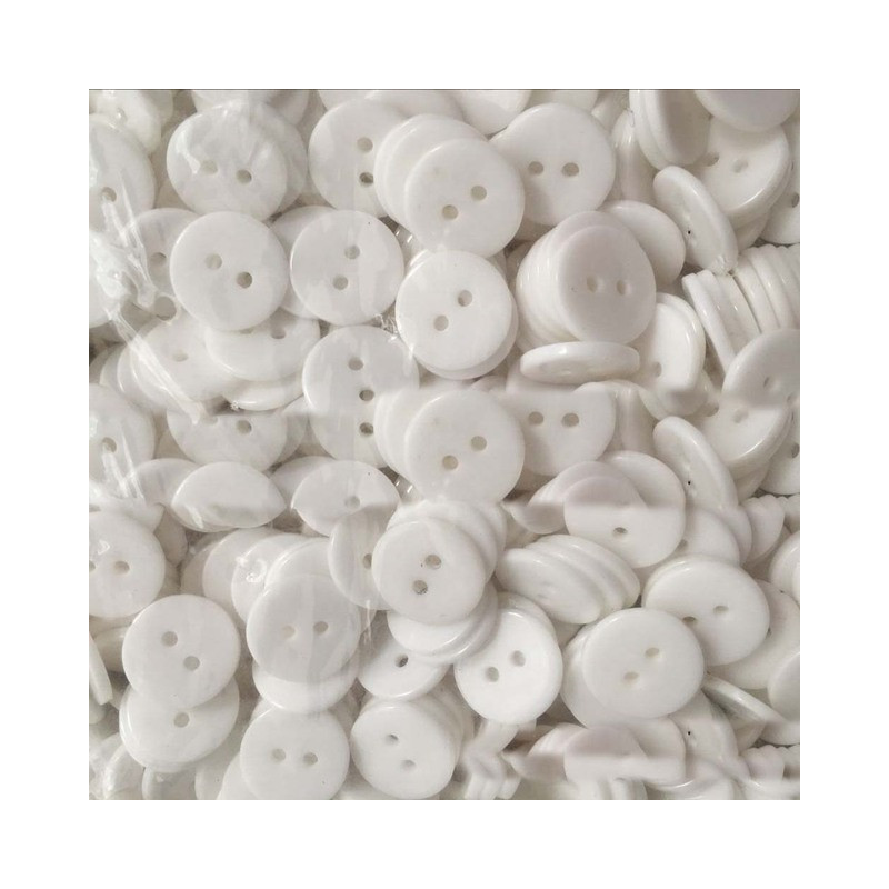 Dolls scale 1:6. Lot of 20 buttons of 6 mm. WHITE