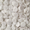 Dolls scale 1:6. Lot of 20 buttons of 6 mm. WHITE