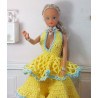 Dolls 1:6. Barbie. Ruffled dress. CROCHET