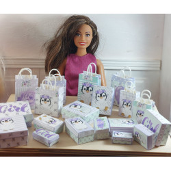 Muñecas 1:6 .Barbie. Conjunto cajas y bolsas de regalo. GIRL
