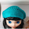 Dolls 1:6. Blythe. CROCHET blue beret