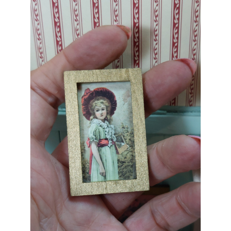 Dollhouse 1:12. Victorian girl painting