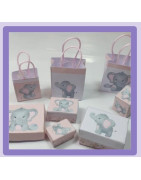 Decorated bags and boxes